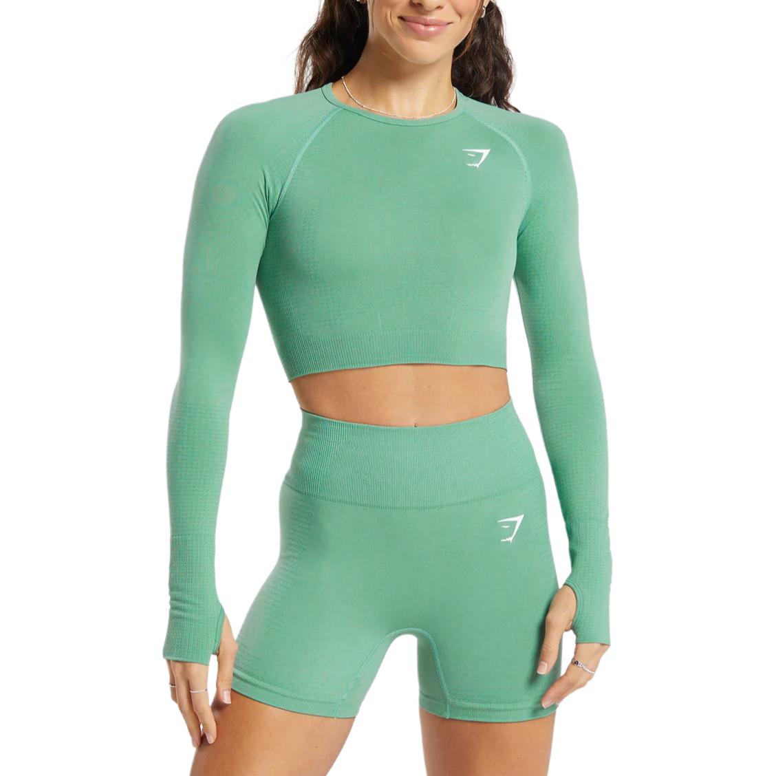 

GYMSHARK Футболка женская, лагунно-зеленая/грязно-серая, сланцевая