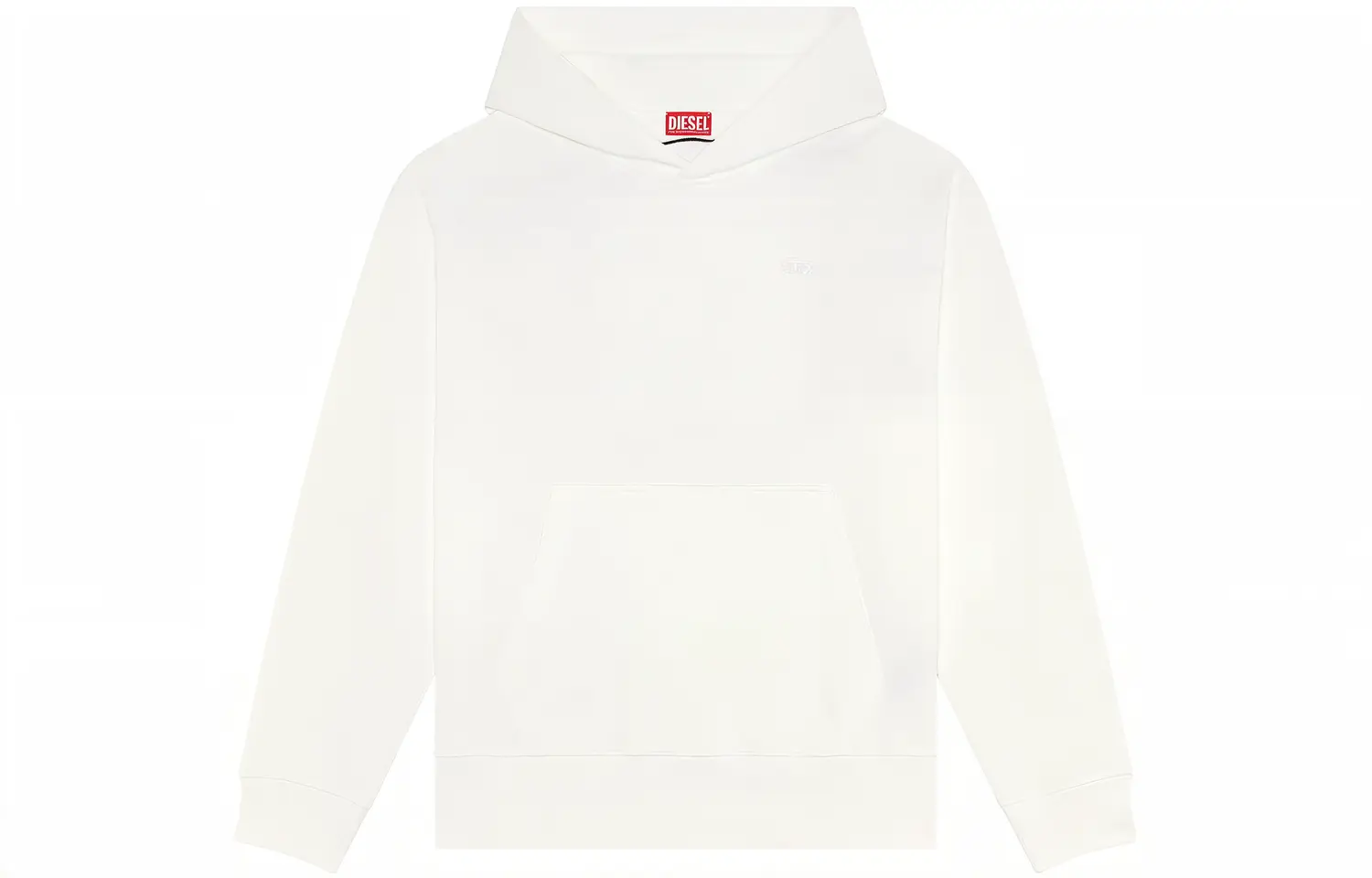 

Толстовка с капюшоном Macs Hood Megoval D с вышитым логотипом DIESEL, белый