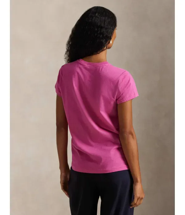 Футболка classic fit Polo Ralph Lauren, фуксия — фото 3