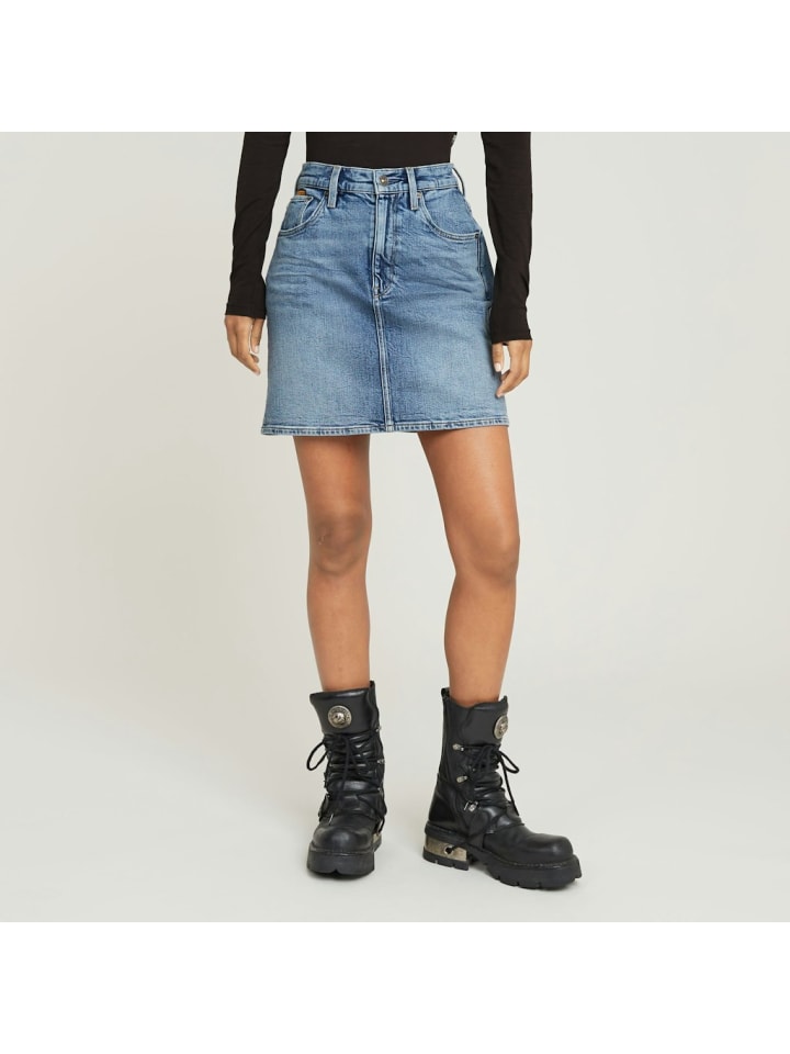 

Юбка длиной до колена G-Star Raw, цвет faded sea point blue