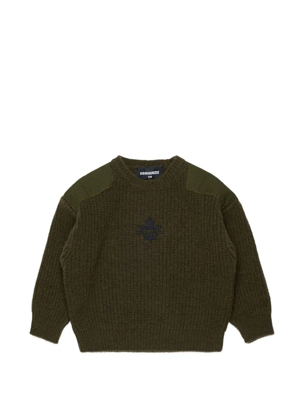 Свитер с вышитым логотипом Dsquared2 Kids, зеленый