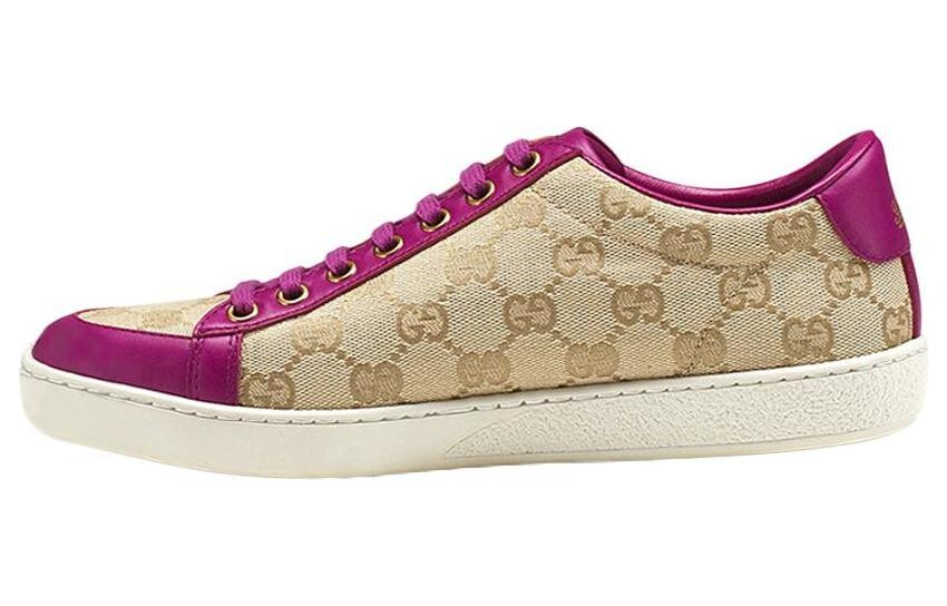 

Кроссовки женские Gucci, бежевый / фиолетовый