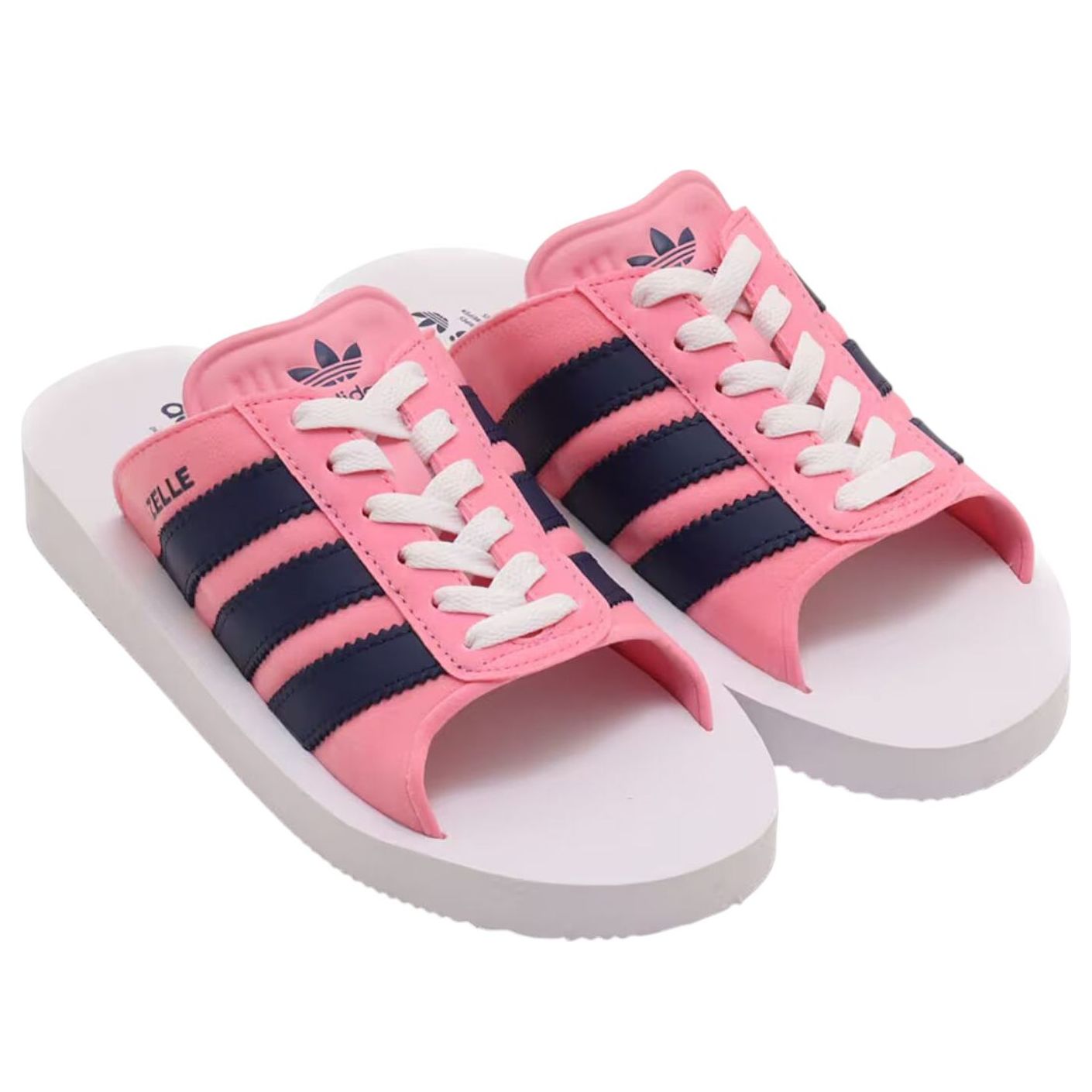 Шлепанцы (WMNS) adidas Gazelle Beach Slides 'Pink Dark Blue' — фото 2
