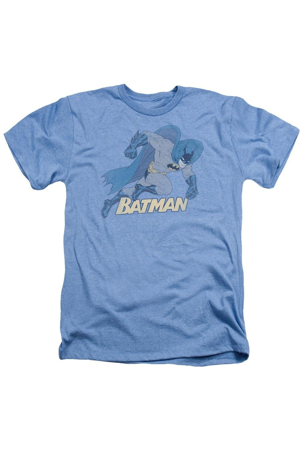 

Футболка / футболка для взрослых Batman Running Retro Heather Gildan, светло-голубой