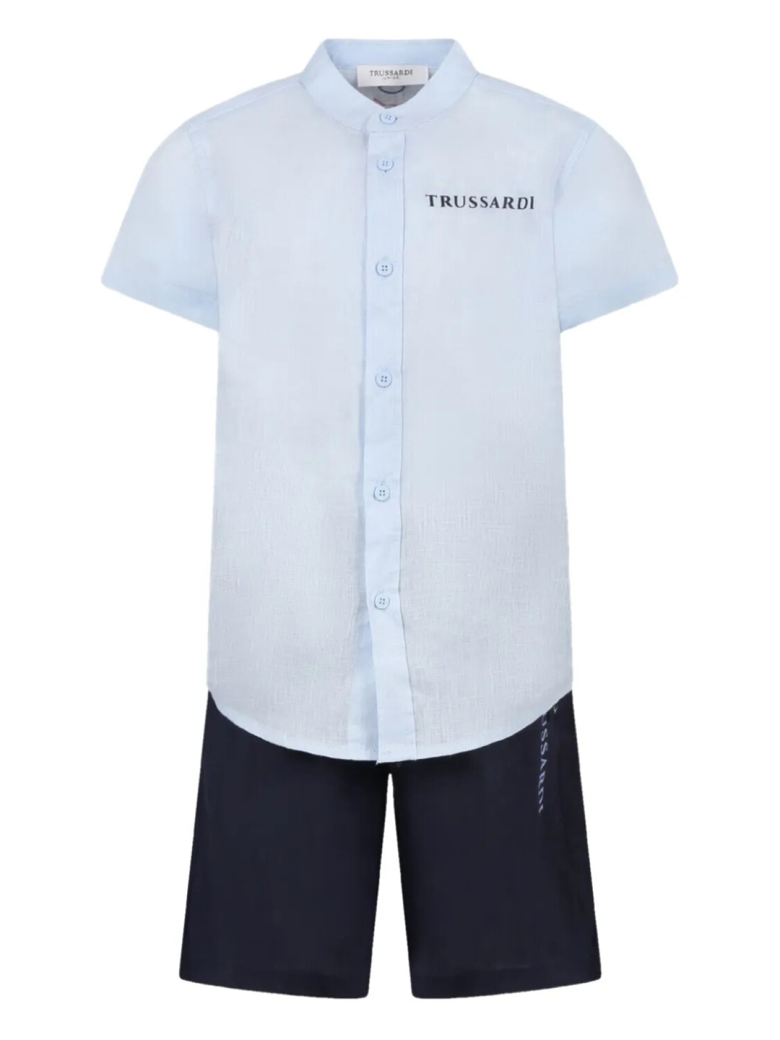 

Комплект из хлопковой рубашки и шорт TRUSSARDI JUNIOR, синий