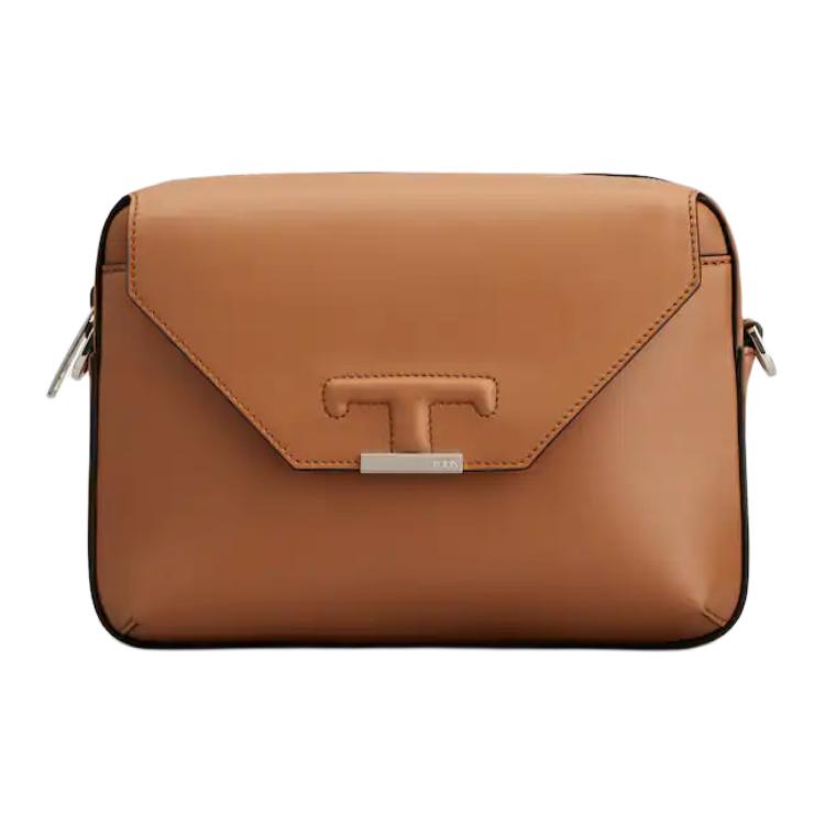 

TOD'S Миниатюрный мужской коричневый кожаный кроссбоди