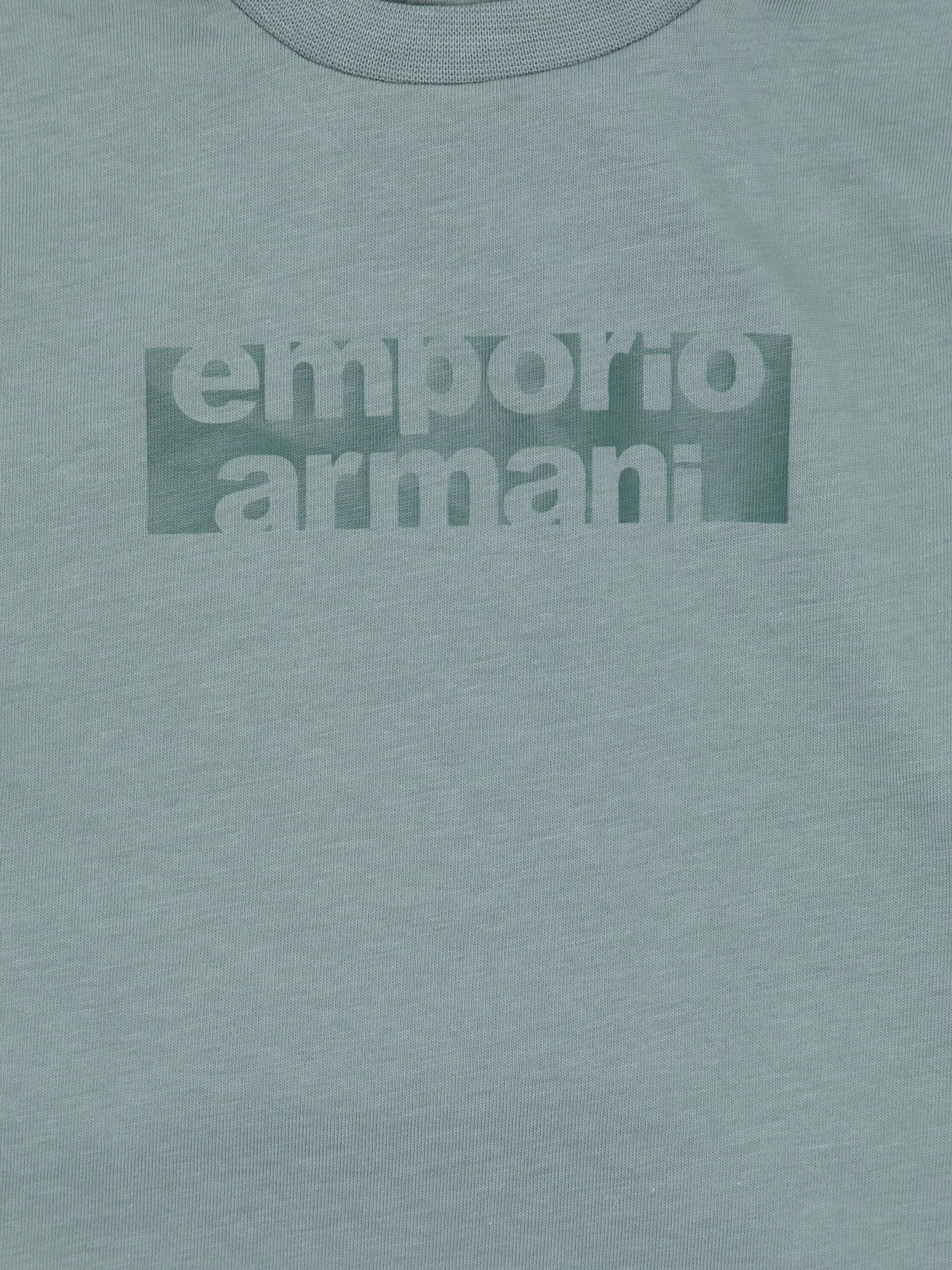Комплект из двух футболок с логотипом Emporio Armani Kids, черный — фото 3