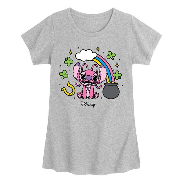 

Футболка с принтом Lilo & Stitch для девочек 7-16 лет Disney, Heather Gray