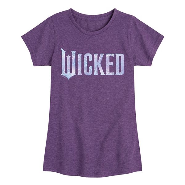 

Футболка с принтом Wicked for Good и бабочкой для девочек 7-16 Licensed Character, Heather Purple