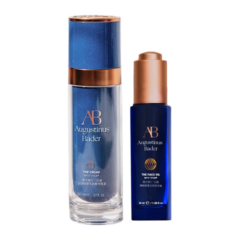 Augustinus Bader Набор для ухода за кожей Blue Gold Cream+Blue Gold Oil увлажняет и питает 50мл+30мл — фото 2