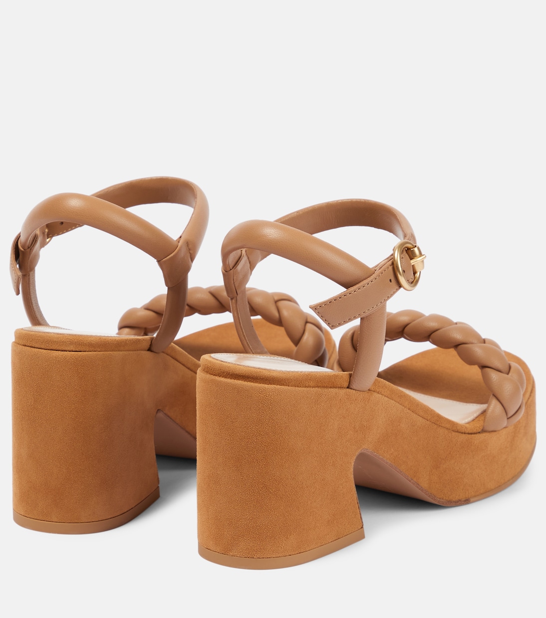 Босоножки на платформе из кожи и замши Gianvito Rossi, Dune+Dune — фото 3