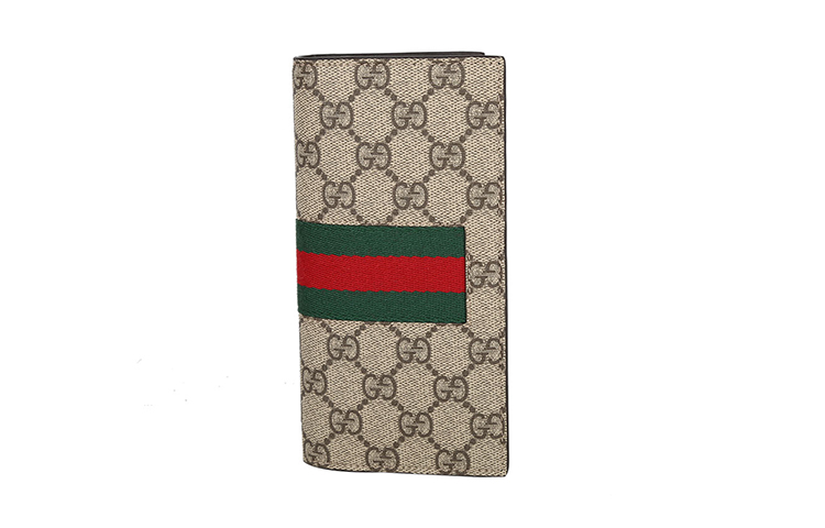 

GUCCI Мужской кошелек из кожи и холста, цвет эбеновое дерево/черный