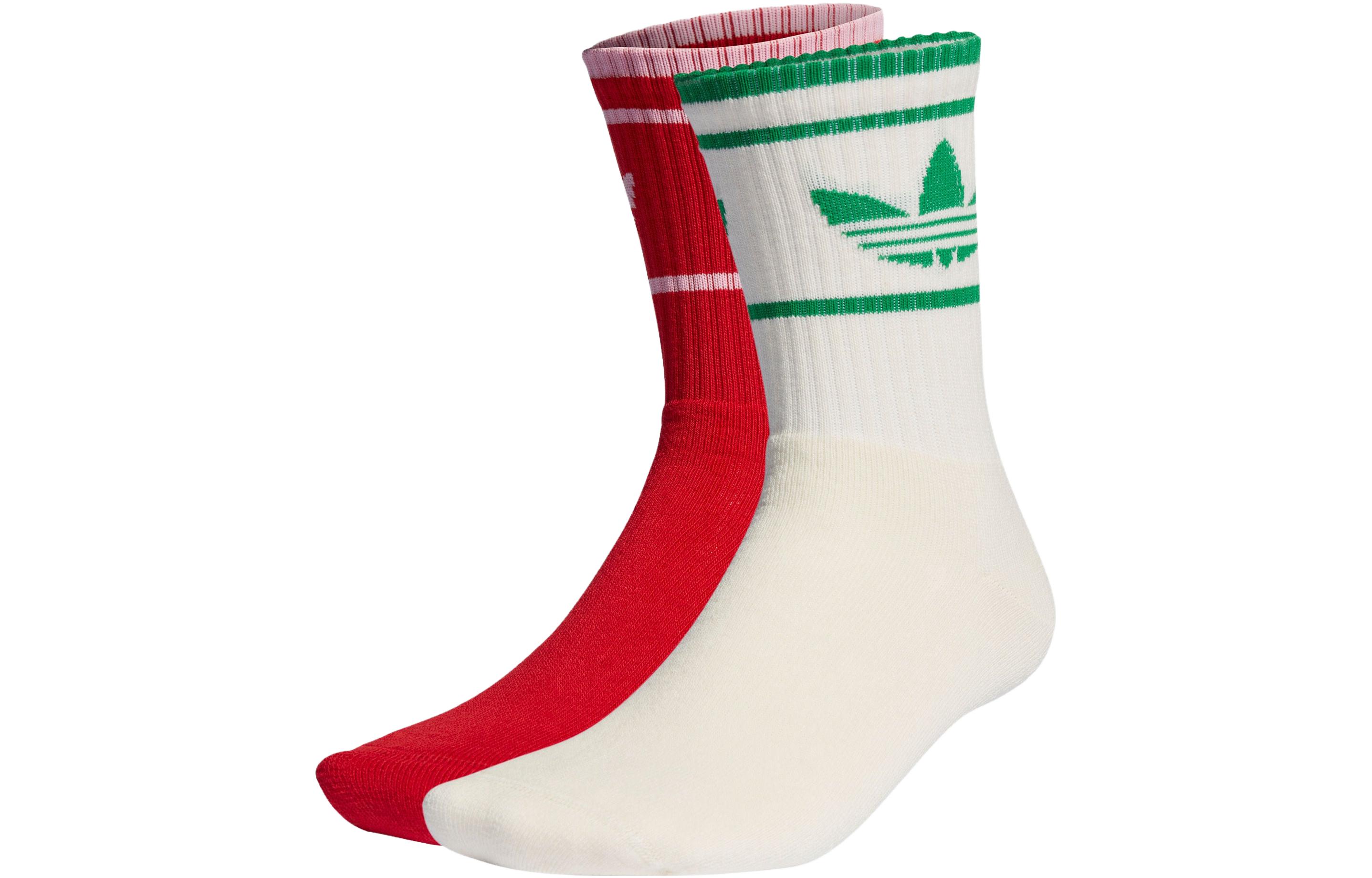 

Носки унисекс Adidas Originals, цвет 2 double packs (milky white + light scarlet)