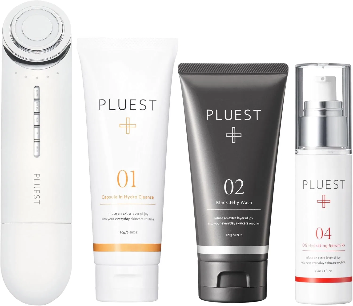 Набор для ухода за кожей лица PLUEST: очищение, умывание, сыворотка и прибор