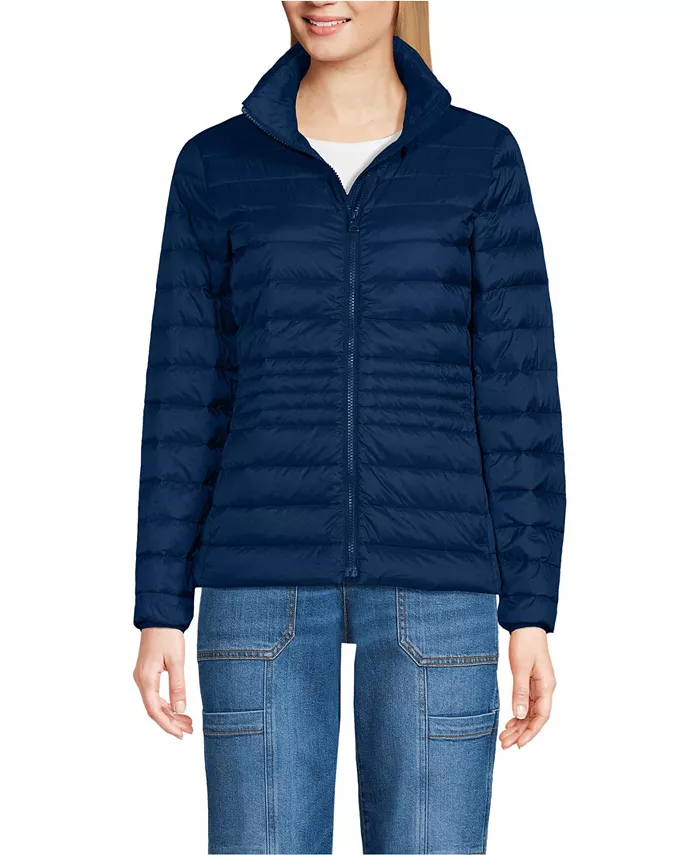 

Женская куртка-пуховик Wanderweight Packable Lands' End, синий