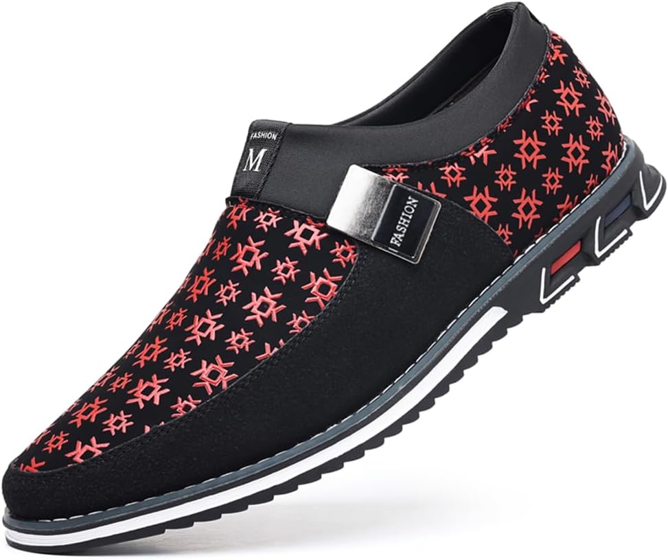 

Мужские повседневные туфли Veslexth, деловые слипоны, модные кожаные лоферы, удобные для ходьбы, вождения, роскошные для работы, офиса, нарядной носки на улице, дышащие кроссовки, красный