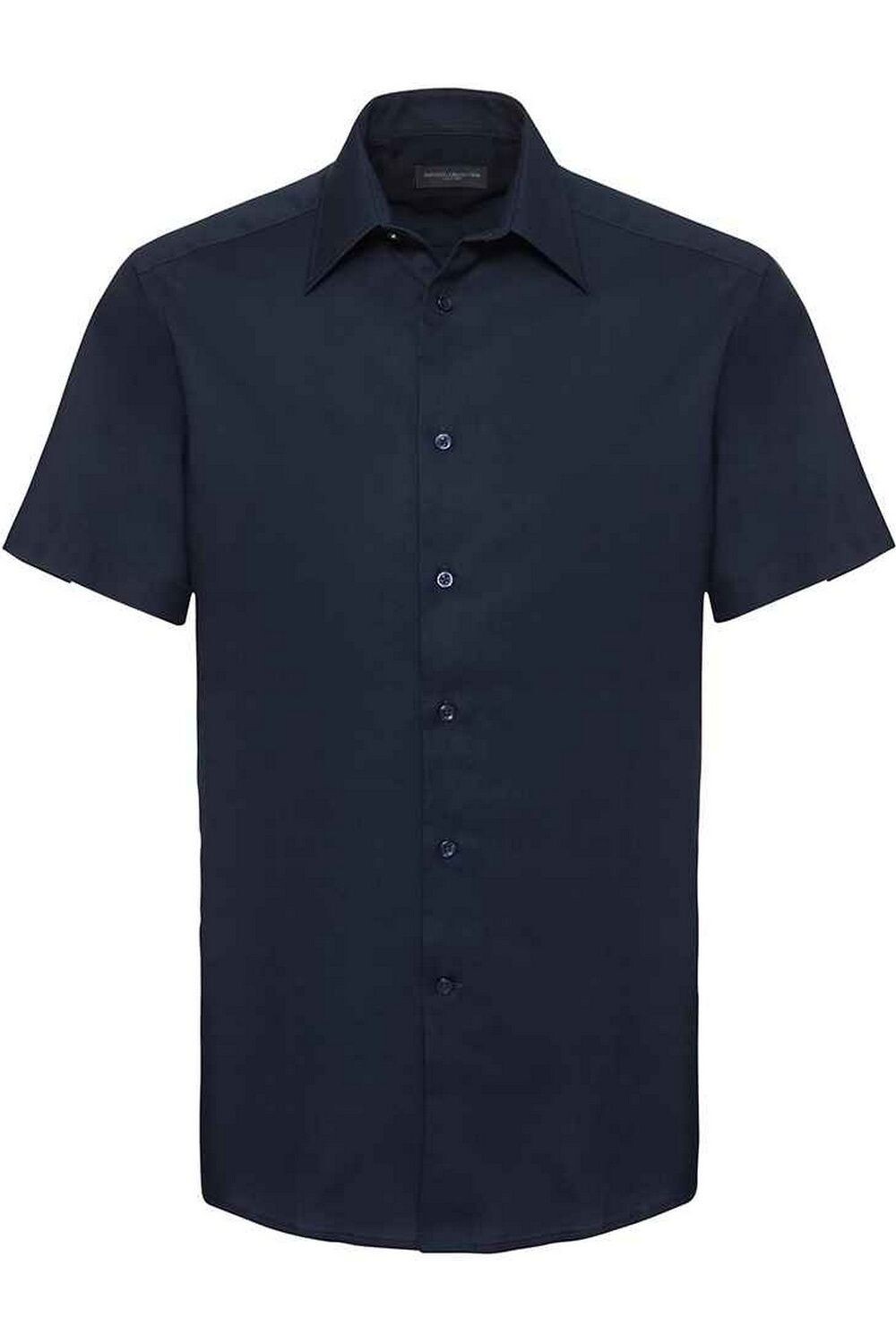 

Рубашка Russell Collection Oxford с короткими рукавами, темно-синий