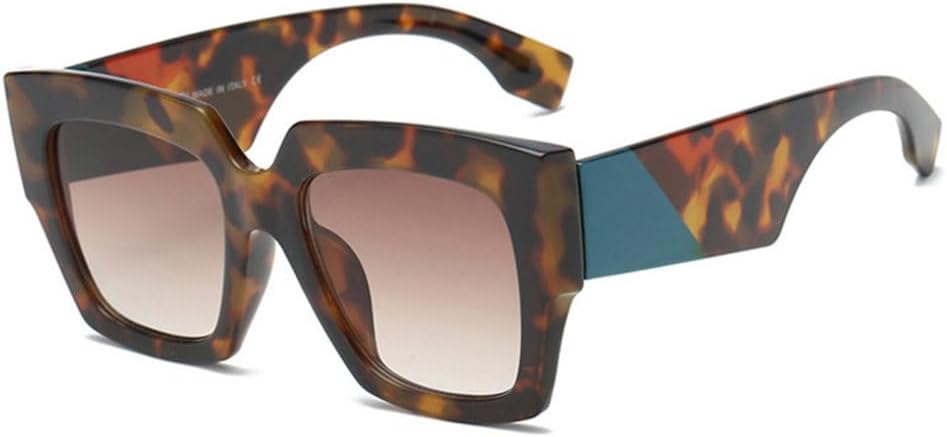 

Модные квадратные солнцезащитные очки для женщин, винтажные солнцезащитные очки в крупной оправе, женские ретро-очки, очки для женщин с защитой от УФ-излучения UV400 MTZJH, Leopard-brown