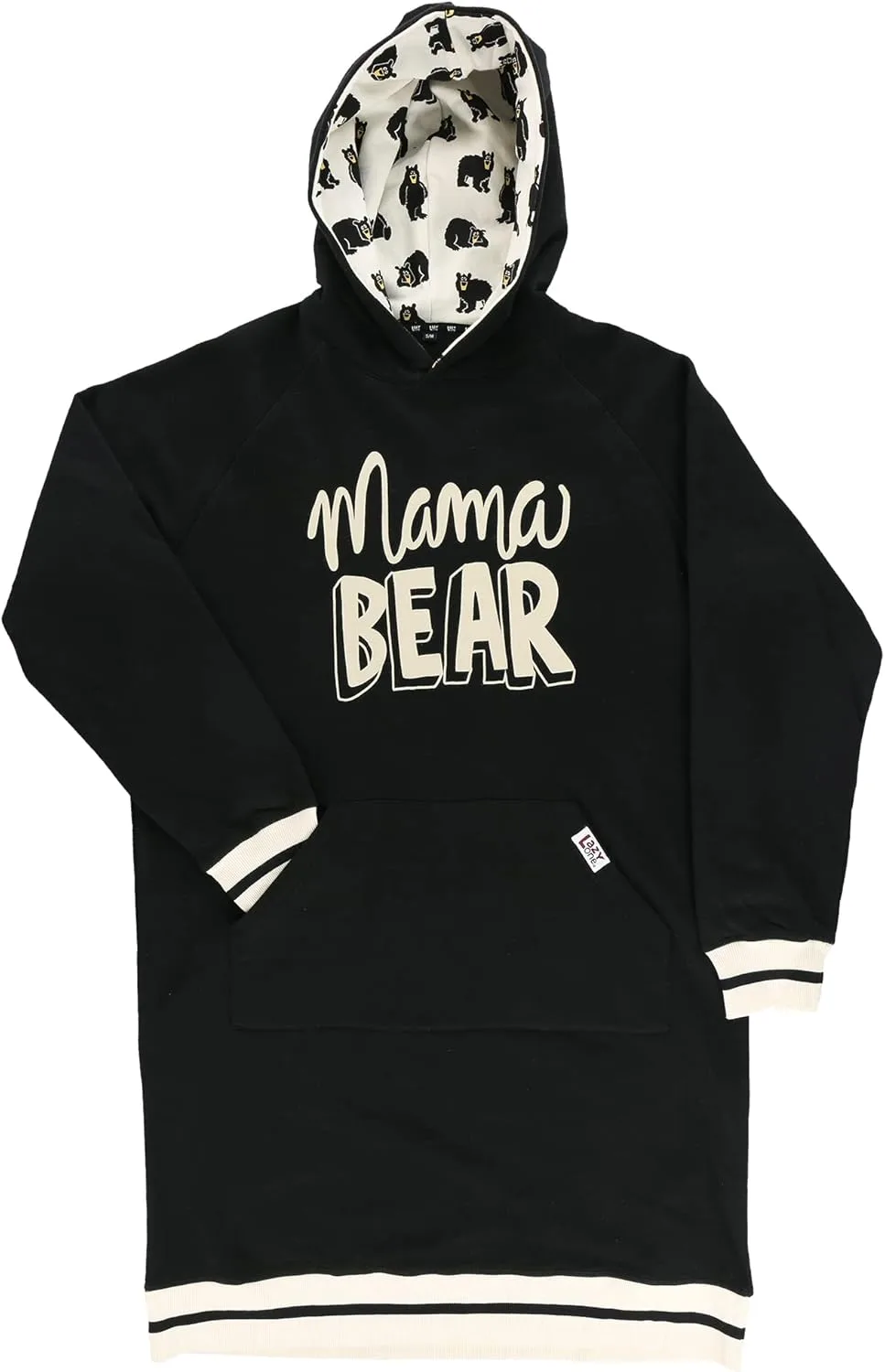 Толстовка с капюшоном оверсайз, удобная одежда для сна Lazy One, Mama Bear Sleep Hoodie — фото 4
