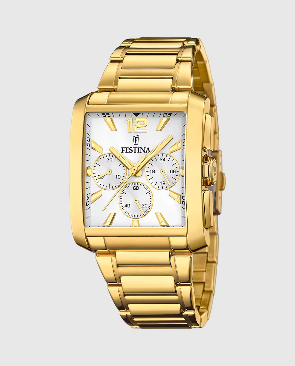 

F20638/1 Мужские часы Timeless Chronograph из золотой стали Festina, золотой
