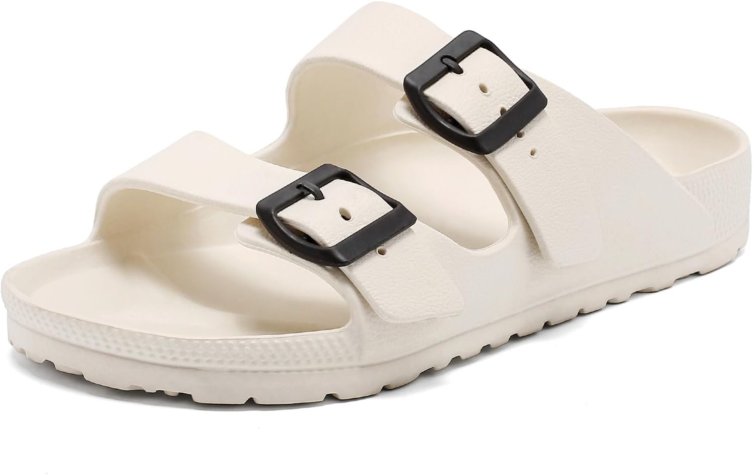 

Унисекс сандалии YUHITYGZGS из удобного EVA с поддержкой свода стопы, регулируемой пряжкой, летние пляжные слайды для женщин и мужчин, белый