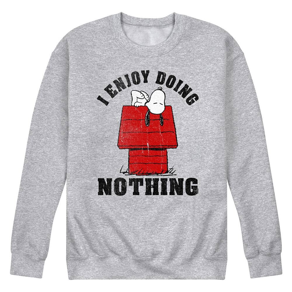 

Мужской свитшот с рисунком Peanuts Snoopy I Enjoy Doing Nothing Licensed Character, серый