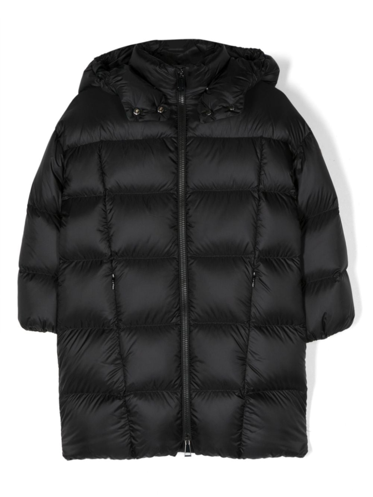 

Moncler Enfant пуховик с капюшоном, черный