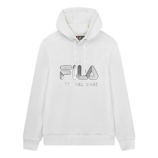 

Толстовка logo printing athleisure casual sports hooded pullover knit white Fila, белый