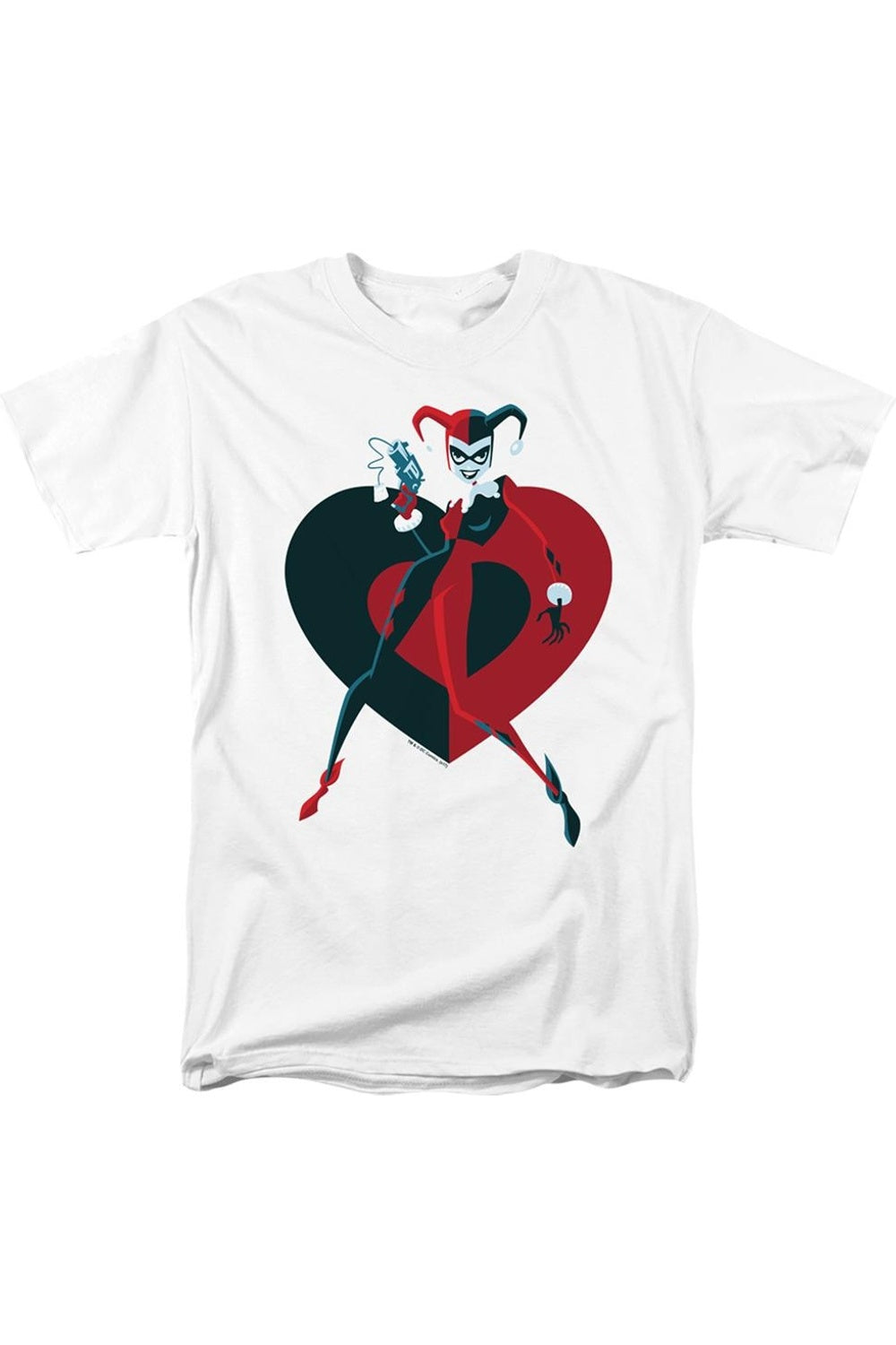 

Футболка с коротким рукавом Batman Harely Heart для взрослых Gildan, белый