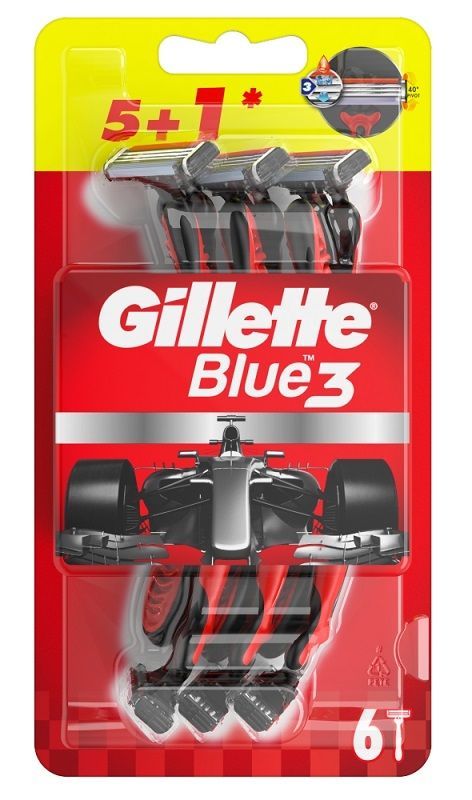 

Gillette Blue3 Nitro бритва для мужчин, 6 шт.