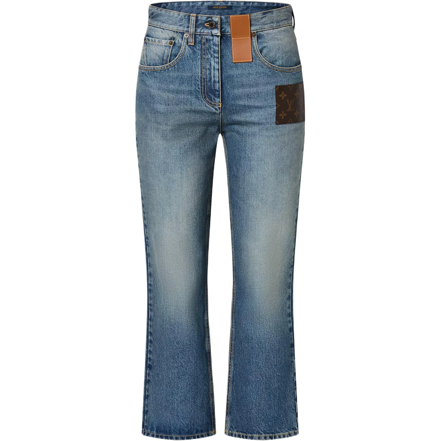 LOUIS VUITTON Джинсы Women's Blue Moderate Straight Fit