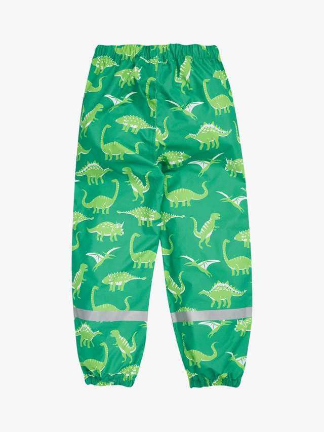 Детские динозавры водонепроницаемые штаны для любой погоды Frugi, Green — фото 2