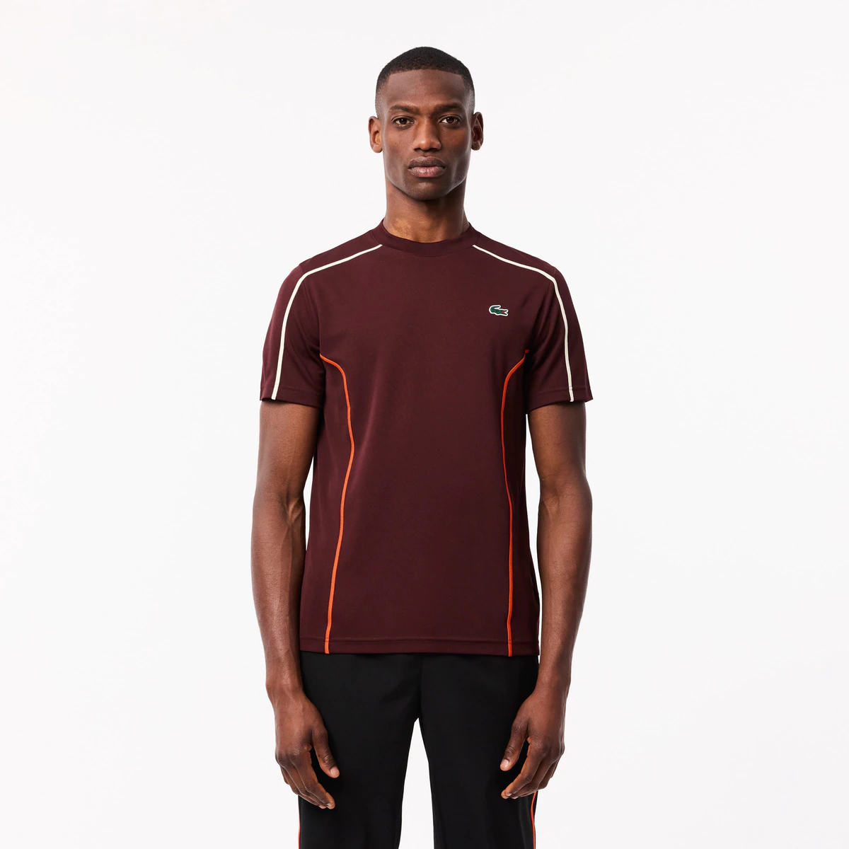 

Мужская теннисная рубашка Lacoste Ultra-Dry, коричневый