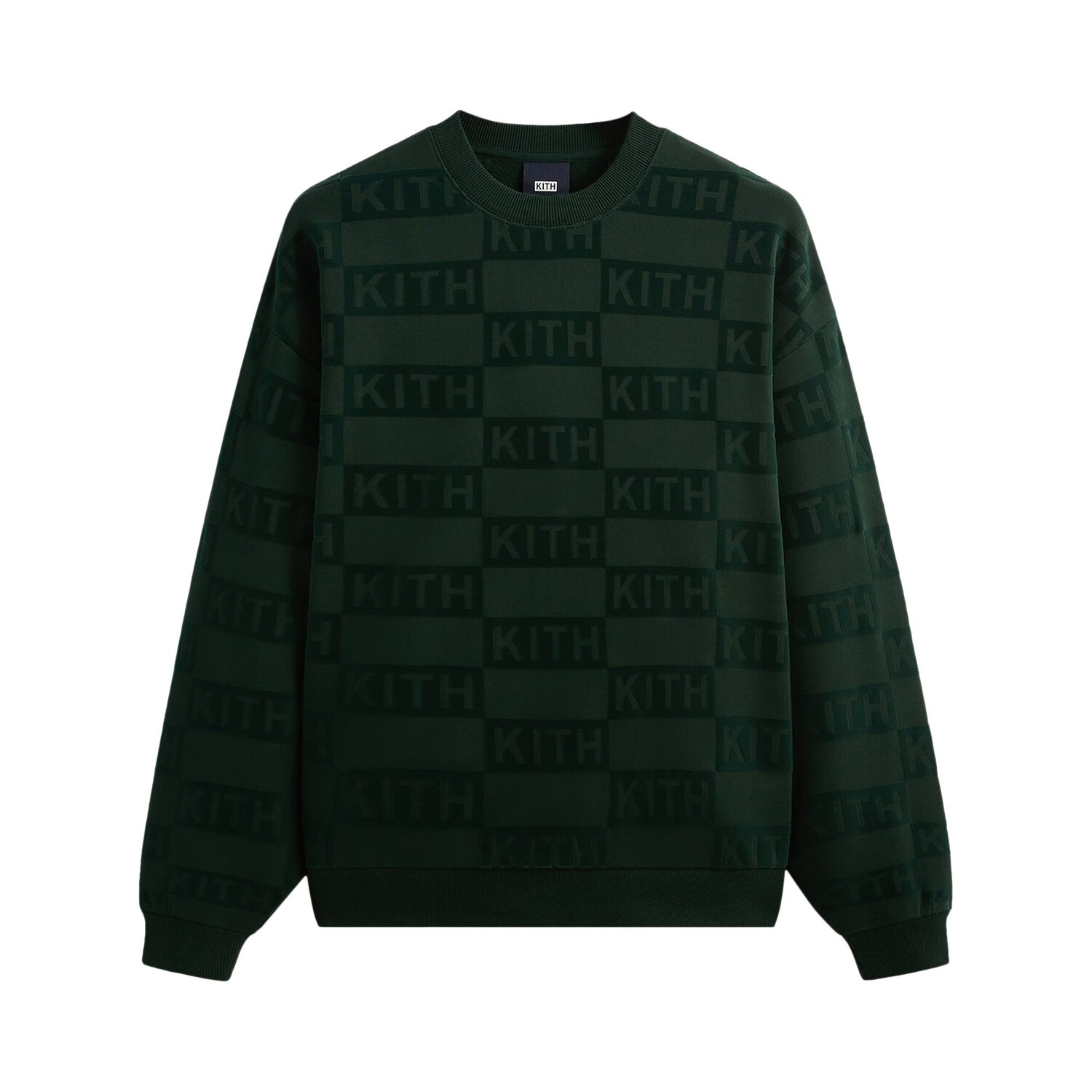 

Крюнек Nelson с круглым вырезом Kith Flocked Monogram Sandrift