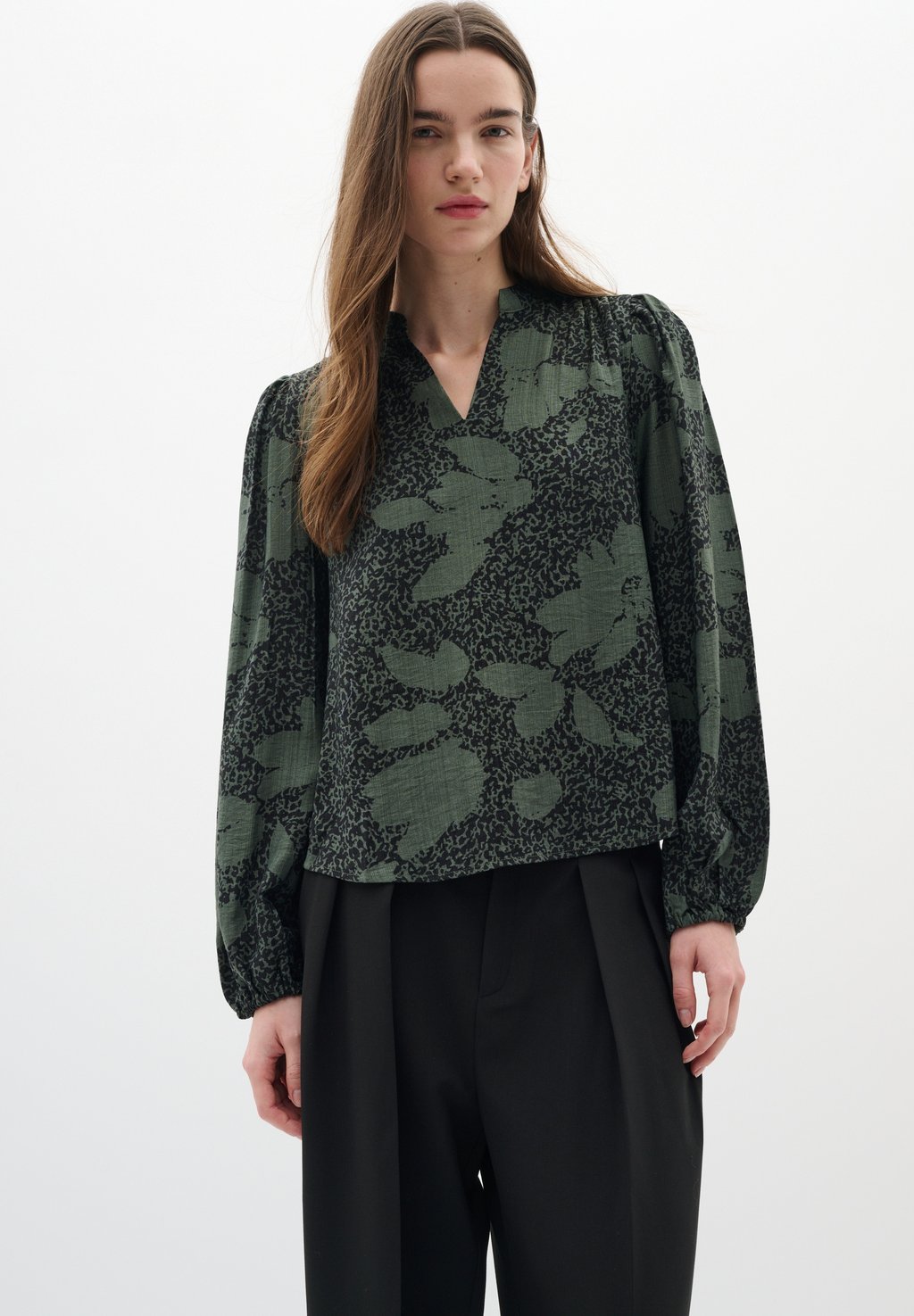 

Блуза IDANAIW InWear, зеленый