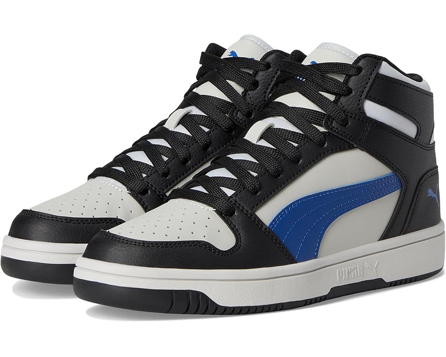 

Кроссовки PUMA Kids Rebound Layup Mid, цвет Cool Light Gray/Blazing Blue/Puma Black