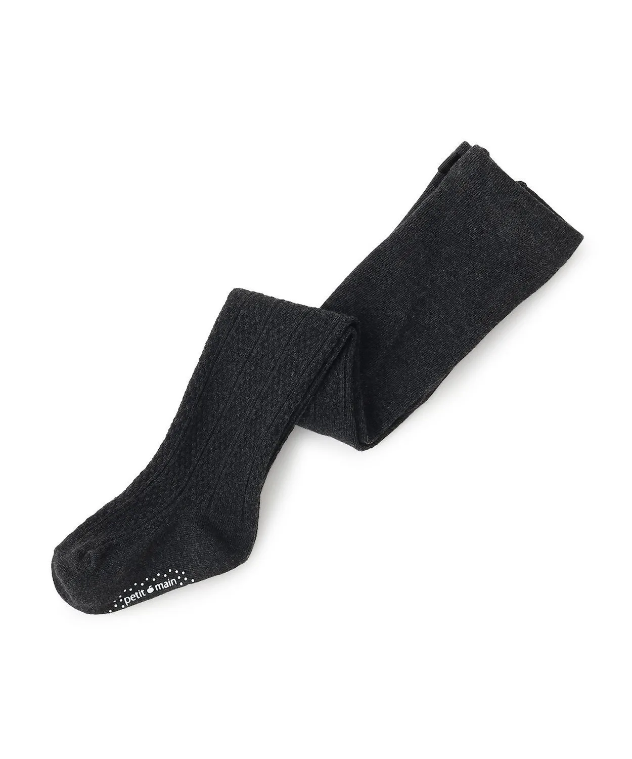 Жаккардовые колготки Petit main, Charcoal