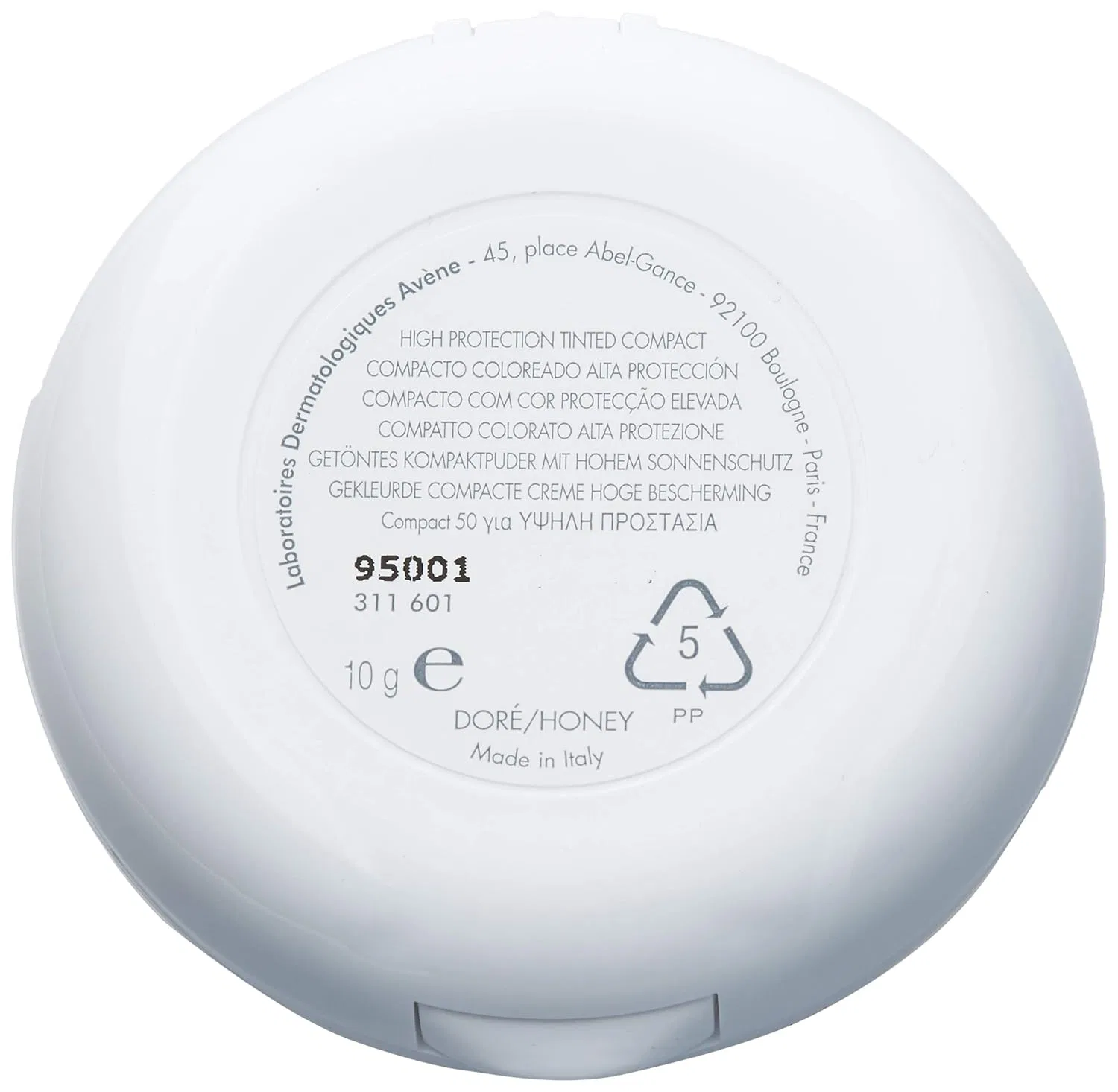 Компактный солнцезащитный крем Avène High Protection SPF 50, 10 г, золотистый Avene, Gold-Coloured — фото 2