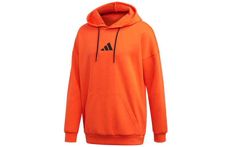 Толстовка мужская флуоресцентно-красная Adidas, красный — фото 2