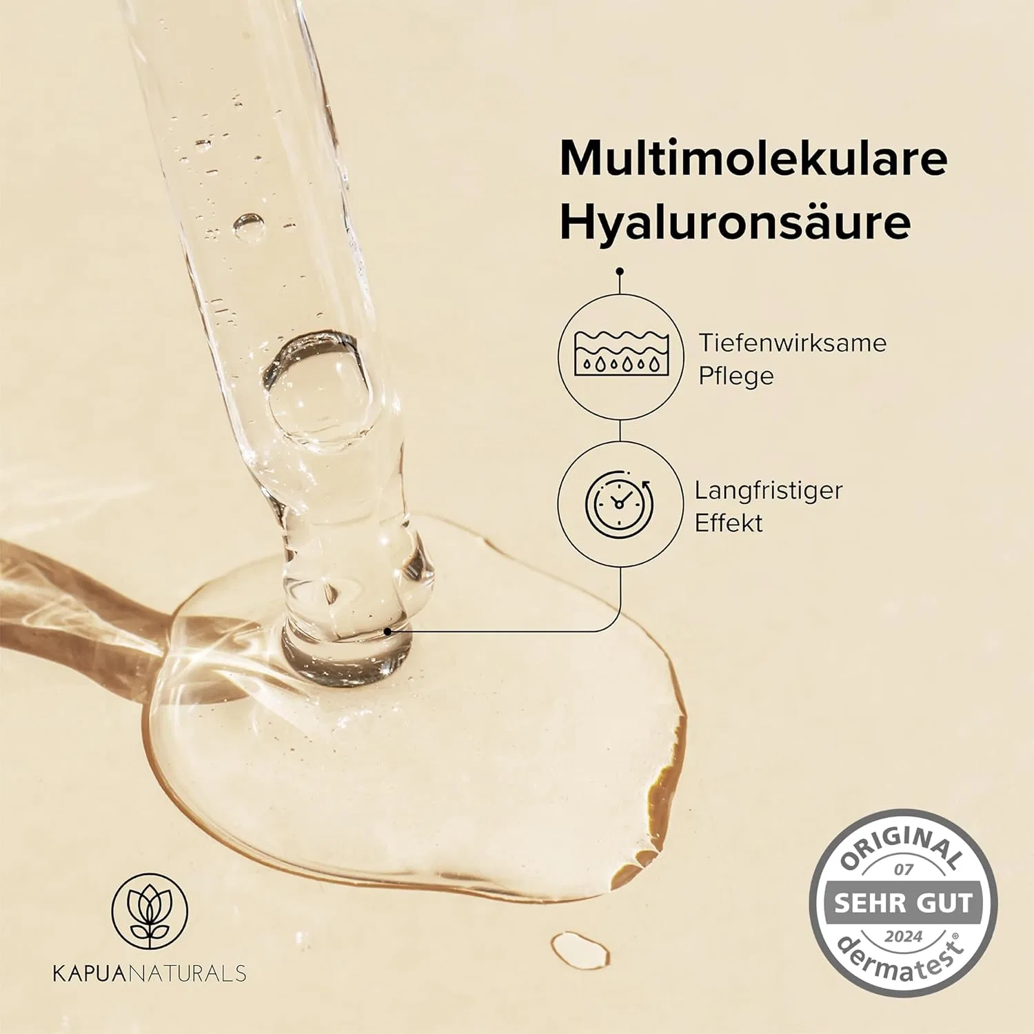 Крем для лица Kapua Naturals — Органический гиалуроновый с аргановым маслом и алоэ вера, 100 мл — фото 3