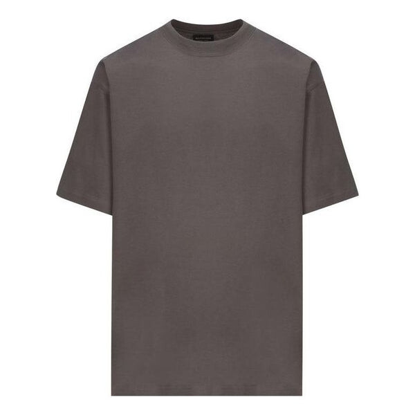 

Футболка care label t-shirt medium fit 'grey black' Balenciaga, серый