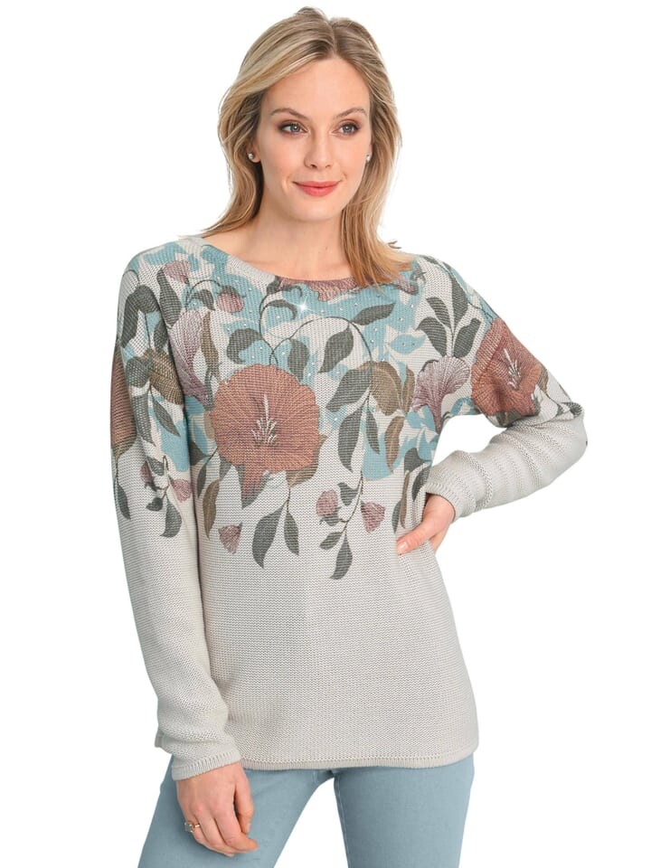 

Пуловер GOLDNER Druckpullover, цвет stein/gemustert