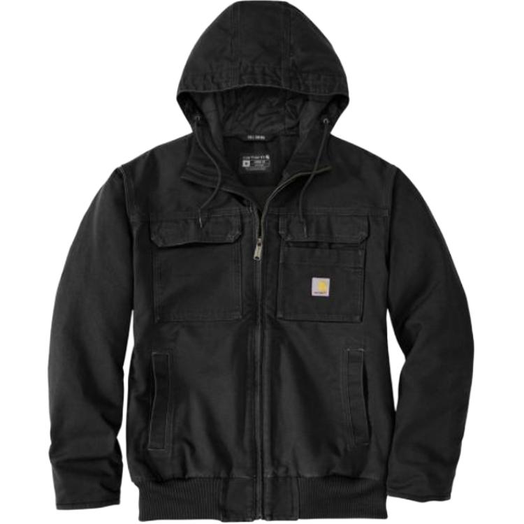 

Full Swing Loose Fit Washed Duck Insulated Active Jac Jacket Level 3 Cold Resistant Unisex Carhartt, черный