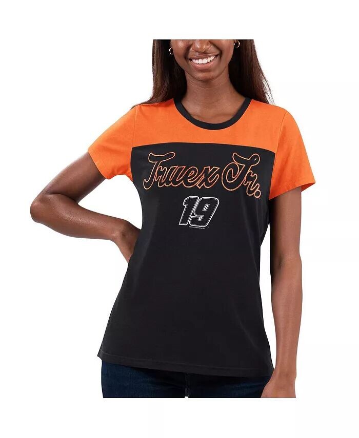

Черная женская футболка с цветными блоками Martin Truex Jr Cheer G-Iii 4Her By Carl Banks