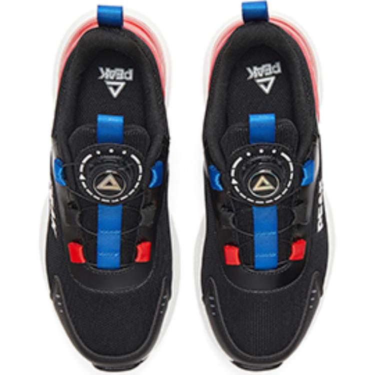 PEAK Антискользящие износостойкие низкие детские беговые кроссовки Black Red для подростков — фото 3
