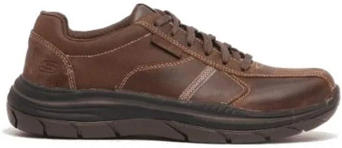 Skechers Relaxed Fit 66419 Ожидаемая высота 2.0 Мужские кроссовки Belfair на шнуровке, Dunkelbraun — фото 3