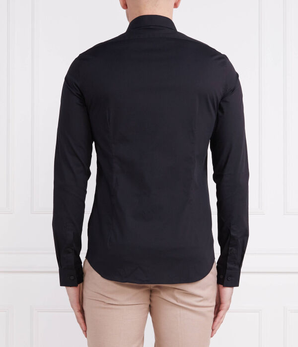 Поплиновая рубашка Extra slim fit Calvin Klein, черный — фото 4