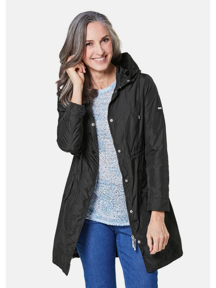 

GOLDNER Короткий размер: Легкая парка. Модная, функциональная непромокаемая парка черного цвета