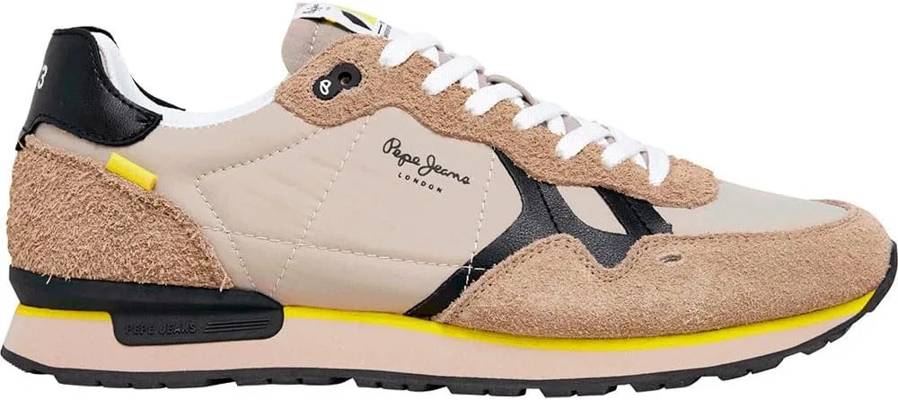 Кроссовки PEPE Herren Brit Fly M Sneak PEPE JEANS, Brown Dark Stone Beige