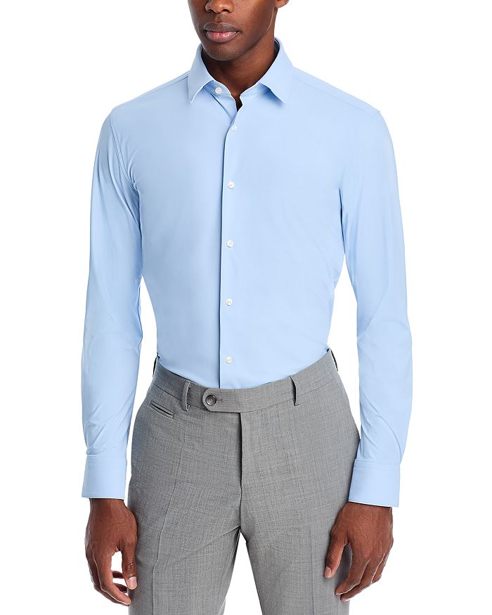 

Рубашка Hank Slim Fit Performance BOSS, синий